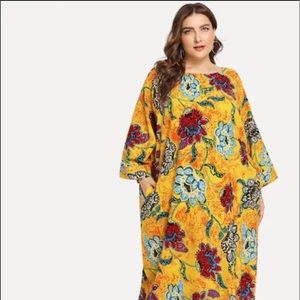 Plus Floral Print Dress